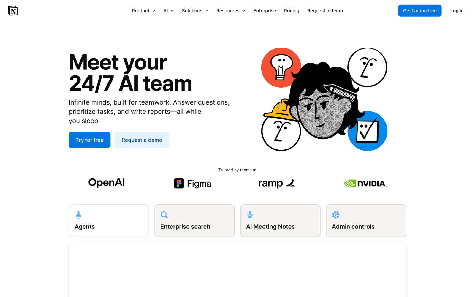 Notion AI page